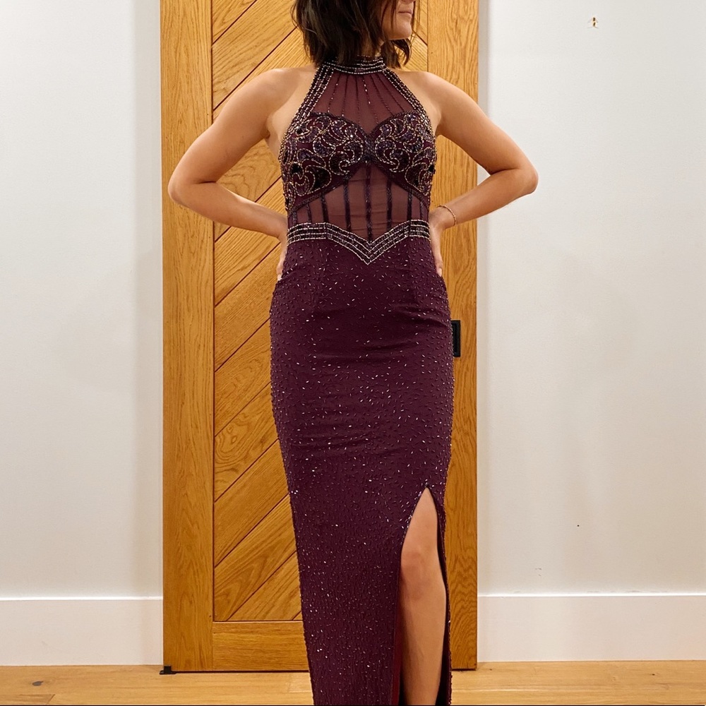hand beaded silk dress